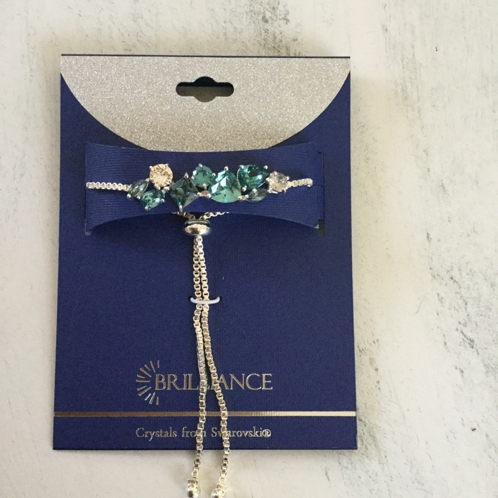 Swarovski Crystals in Brilliance Bolo Bracelet - Picture 2 of 3